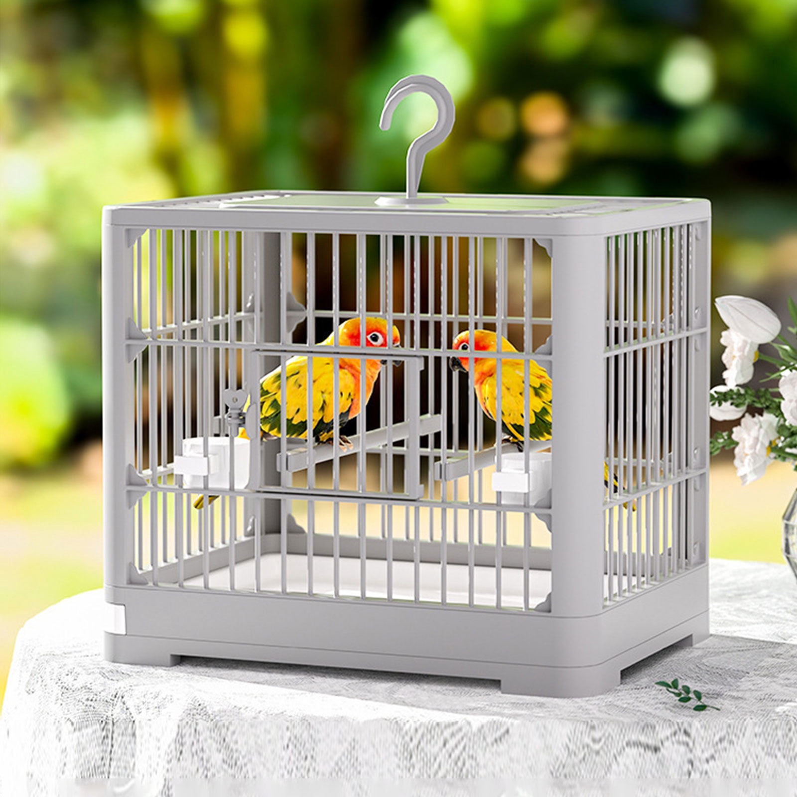 Comfortable Bird Cage for Indoor Outdoor Generous Living Area for Pet Birds Large Breathable Birdcage for Parrot