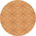 thumbnail image 1 of Ahgly Company Indoor Square Patterned Neon Orange Area Rugs, 3' Square, 1 of 1