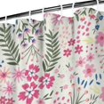 thumbnail image 3 of Pioneer Flower Floral Print Pattern Shower Curtain 36"x72" ,Bathroom Decorative Shower Curtains Set with 12 Hooks,Modern Waterproof Washable Shower Curtain, 3 of 6