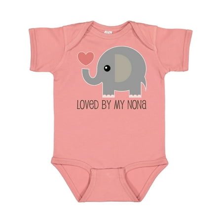 

Inktastic Loved By My Nona grandma Gift Baby Boy or Baby Girl Bodysuit