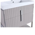 thumbnail image 4 of Fine Fixtures Serenity 30 in. W x 18 in. D x 33.5 in. H Bathroom Vanity in Bright Taupe with White Gel Coated Thick Edge Top with Chrome Hardware, 4 of 5