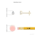 thumbnail image 2 of ANGARA Natural Diamond Solitaire Stud Earrings in 14K Yellow Gold for Women (Size-3x2mm| Color-H| Clarity-SI2) | April Birthstone, Anniversary, Jewelry Gift for Women | Natural Diamond Earrings, 2 of 8