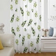 thumbnail image 6 of Green Olive Branches Sheer Curtains 63 Inches Long, Spring Pastoral Leaves Botanical Light Filering Curtains, Breathable Simi Curtain Privacy Drapes for Living Room Bedroom Window Treatment, 6 of 9