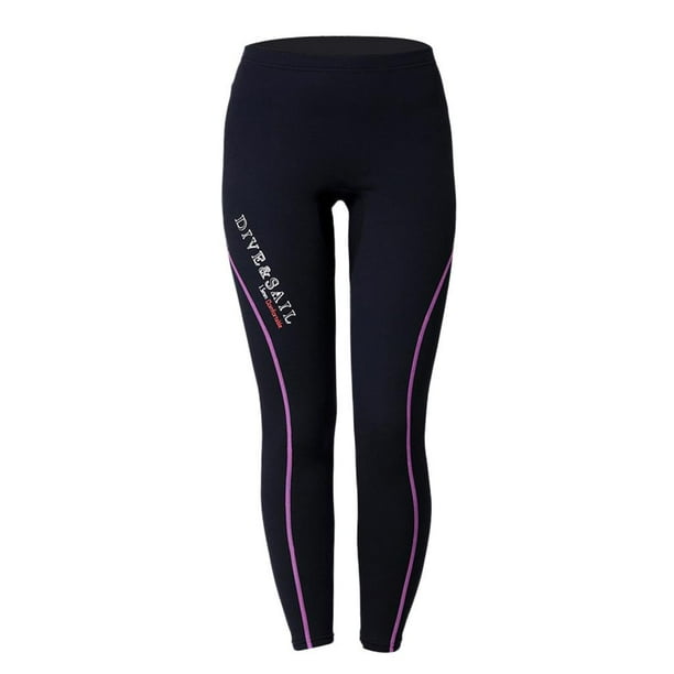 Pantalones de de Neopreno para Hombres Y Mujeres Profesionales, Mallas de Neopreno de 1,5mm para Entrenamiento, Natación, Surf, Piragüismo, , Púrpura para las mujeres, S S DYNWAVEMX Pantalones de buceo