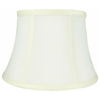 Faux Silk Bell Lamp Shade, 7" Top, 10" Bottom, 7" Slant Cream Single