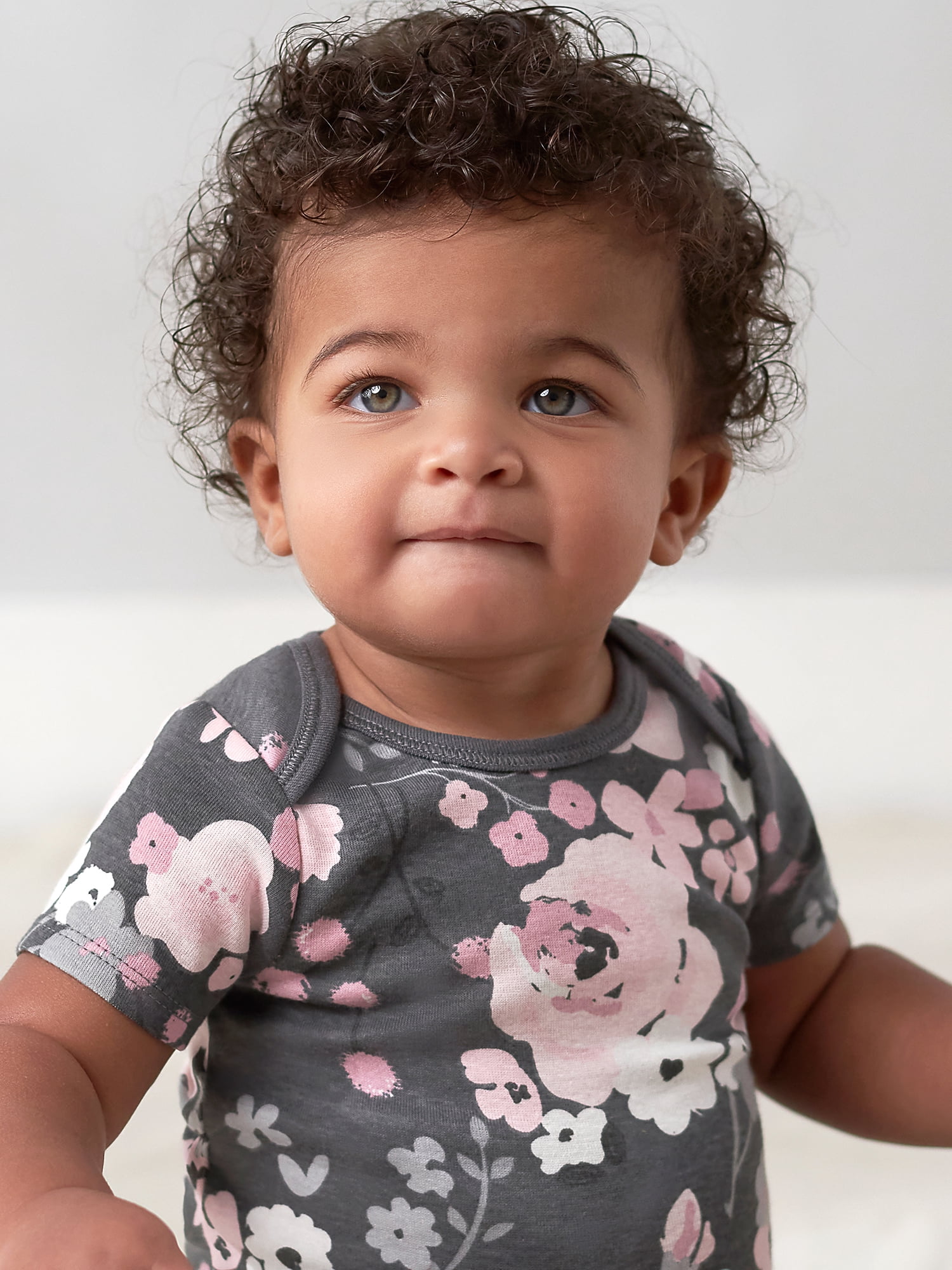 Modern Moments by Gerber Baby Girl Short Sleeve Onesies Bodysuits, 4-Pack, (Newborn-24 Months)
