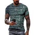 thumbnail image 1 of Fashion New Retro Numeric Formula graphic t shirts The American and European Pop Men 3D Printed Round Neck Short Sleeve Tees Top, 1 of 5