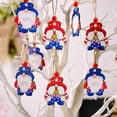 thumbnail image 4 of Patriotic Gnome Set Wood Ornaments Independence Day Hanging Gnome Wooden Pendant Mini 4th of July Gnomes Red Blue Gnome Tree Ornaments for Memorial Day Home Decoration, 4 of 7