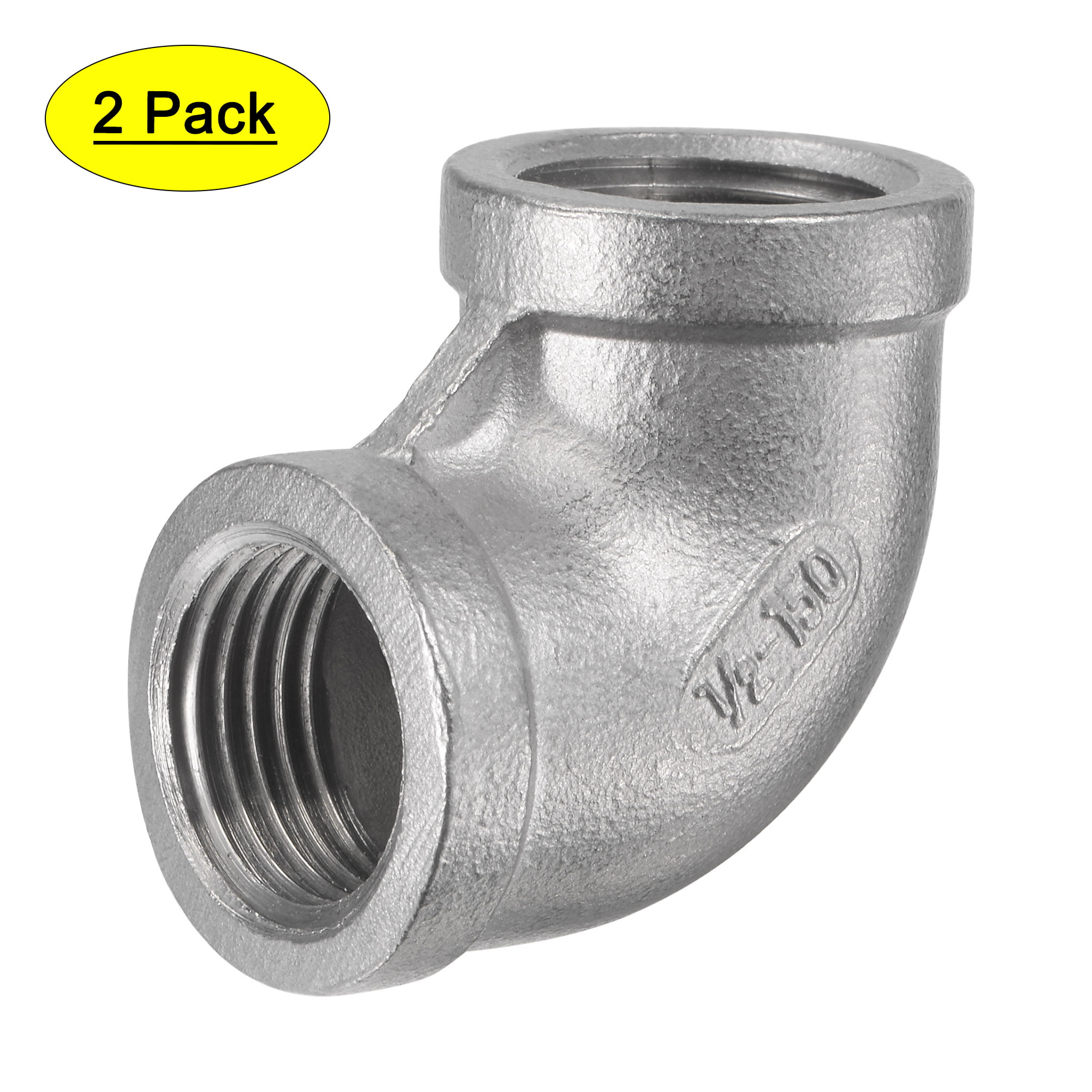 2-1/2" 150 Female NPT 90° Elbow 304 Stainless Steel Pipe Fitting <SS011041304 