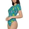thumbnail image 2 of Naloa Cute Shark Turtle Women's Short-Sleeved Onesie, One-Piece Swimsuit for Parties, dates, clubs - XX-Large, 2 of 9