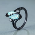 thumbnail image 2 of Horse Eye Ring Unisex Open Band With S Shaped Design Exquisite Metal Jewelry Statement Fashion Ring Modern Art, 2 of 4