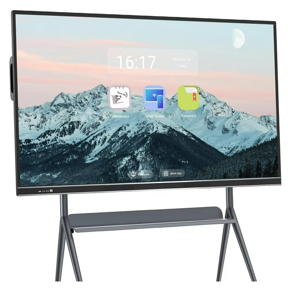 JYXOIHUB Interactive Smart Board 75", 4K Touch Screen Digital Electronic Calendar All-In-One Smartboard Touchscreen Dual OS for School & Business(Include Wall Mount)