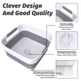 thumbnail image 3 of Collapsible Dish Basin with Drain Plug, 9L(2.4Gal) Capacity, Space Saving Portable Sink for Baby bottle, Kitchen, Camping& RV, Gray, 3 of 7