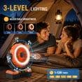 thumbnail image 2 of Rechargeable Solar Fan, Solar Camping Fan with LED Lantern, Portable Fan with Solar Panel, Battery Operated Powered Outdoor Tent Fans for Picnic, Barbecue, Fishing, Travel, 2 of 8