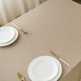 thumbnail image 2 of NLMUVW Natural Linen Tablecloth 108 Inch Rectangle, Water Resistant Burlap Rustic Farmhouse Table Cloth Decorative Table Cover for Dining Kitchen Party, 54 X 108 Inch, 2 of 14