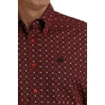 thumbnail image 4 of Cinch Red & Black Geometric Print - Mens Shirt  - Mtw1105724, 4 of 4