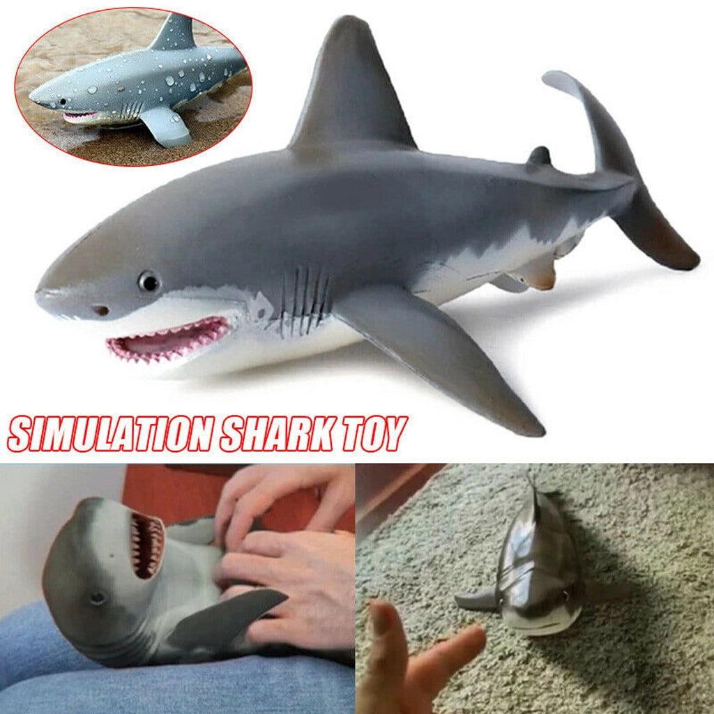 Lifelike Shark Shaped Kids Baby Toy Realistic Simulation Animal Model playful 