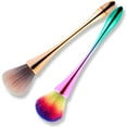 thumbnail image 1 of 2 Pcs Nail Brushes ,Remove Dust Powder For Acrylic Nails Makeup Brushes, Manicure Brush Clean Up Tools Nail Art Brush Set,Color, 1 of 9