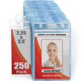 thumbnail image 1 of Porta tarjetas MIFFLIN VERHLD000CLR vertical de PVC transparente resistente al agua pack de 250 unidades, 1 of 5