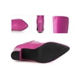 thumbnail image 2 of BLISSFUL STEP Women's GoGo Boot Block Heels Knee High Boots Hot Pink 9, 2 of 5