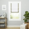 thumbnail image 2 of Exclusive Home Frontera 100% Blackout Roman Shade, 23"x64", White/Greige, 2 of 3
