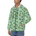 thumbnail image 3 of Kdxio Froggs In The Lake Print Men Hoodies Casual Hoodies for Men with Zip Pockets Full Zip Long Sleeve Sweatshirt Sports Hooded Jacket-XX-Large, 3 of 5