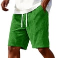 thumbnail image 4 of Garbnen Corduroy Shorts Men Elastic Waist Wide Leg Mens Shorts Athletic Breathable Big and Tall Workout Outdoor Bermuda Shorts Men with Pockets Green L, 4 of 9