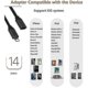 thumbnail image 4 of Cable de extensión Lightning de 1 m para iPhone y iPad, cable de extensión para iPhone, conector hembra a macho con certificación MFI de Apple, transferencia de datos de audio, video y música, 4 of 5