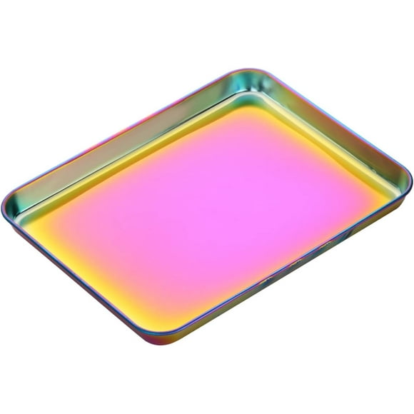 Meisha Baking Tray, Stainless Steel Baking Cookie Sheet, Rimmed Pan Baking, Non Toxic & Healthy, Mirror Finish & Rust Free, Easy Clean & Dishwasher Safe - Rainbow