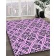 thumbnail image 3 of Ahgly Company Machine Washable Indoor Round Transitional Blossom Pink Area Rugs, 8' Round, 3 of 7