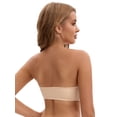 thumbnail image 2 of Unique Bargains Women's Front Closure Wirefree Strapless Tube Bras XL Beige, 2 of 6
