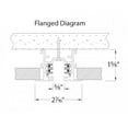 thumbnail image 3 of WT8-RT-PT-WAC Lighting-Accessory-120V Flangled 2-Circuit Recessed Track-2.44 Inches Wide by 1.63 Inches High-Platinum Finish, 3 of 3