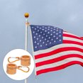 thumbnail image 2 of MasteelfCA 2pcs Flagstaff Rings Aluminum Alloy 360 Degree Rotating Flagpole Fixing Tool, 2 of 8