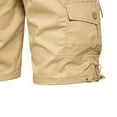 thumbnail image 7 of YLSDY Shorts for Men Casual Summer Elastic Waist Cargo Shorts with Pockets Classic Fit Camouflage 5 Inch Inseam Shorts Khaki XL, 7 of 7