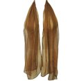 thumbnail image 2 of Wrapables® Solid Color 100% Silk Long Scarf, Brown, 2 of 4