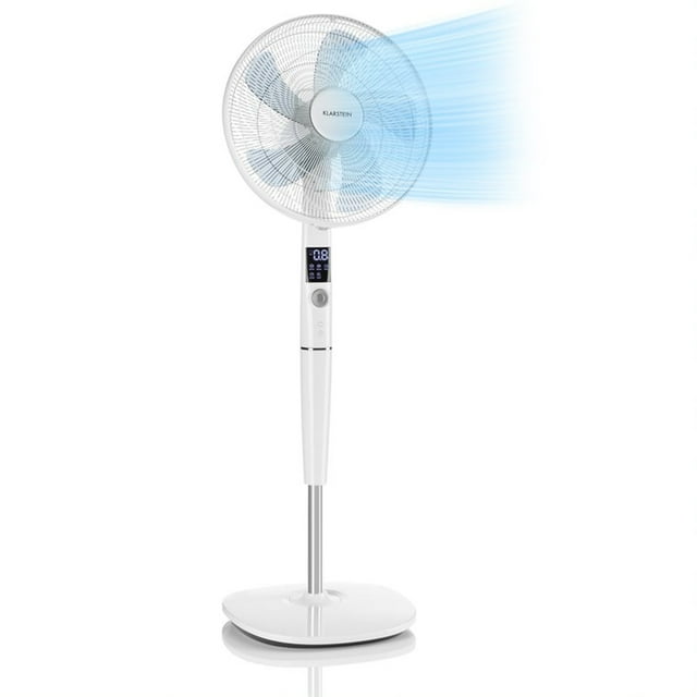 Klarstein Silent Storm 12 Speed Adjustable Oscillating Pedestal Fan, White