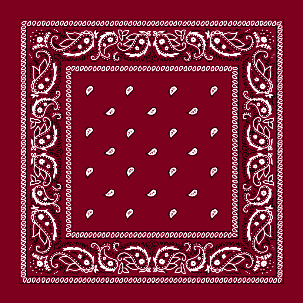 Red Paisley Square Bandana – ShirtsNThingsAZ