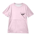 thumbnail image 4 of Gelikeya Women Maternity Nursing Shirts for Breastfeeding Tank Tops Casual Crewneck Short Sleeve T Shirt Printed Clothes Pink, Size XXL, 4 of 4