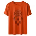 thumbnail image 5 of Dadaria T-Shirt Orange pour Femmes Manches Courtes Col Rond Attrape-Rêves d'Été S, 5 of 5