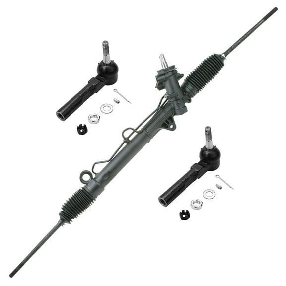 Detroit Axle Complete Power Steering Rack & Pinion Assembly   All 4 Inner & Outer Tie Rod Ends- Lifetime Warranty