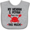 thumbnail image 3 of Inktastic Memaw and Pepaw Love Me Boys or Girls Baby Bib, 3 of 4