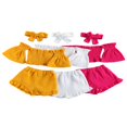 thumbnail image 2 of Toddler Baby Girls Clothes Off Shoulder Tube Crop Tops Ruffle Shorts Summer Set, 2 of 6