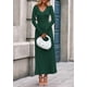 thumbnail image 4 of Vestido Suéter para Mujer PRETTYGARDEN Verde Oscuro XL, 4 of 8