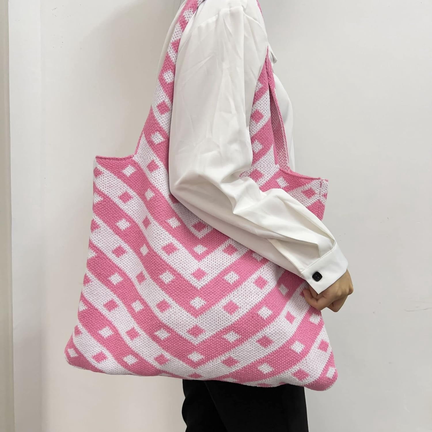 Kukuzhu Y2k Aesthetic Tote Bag Aesthetic Y2k Bag Crochet Tote Bag Aesthetic Tote Bags Aesthetic Y2k Purse