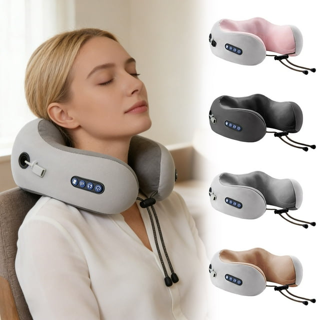 Sentmoon Three-Speed Multi-Functional Home Cervical Foam Car Pillow Portable U-Shaped Ergonomic Pillow Neck Support Comfortable Travel Cushion Fatigue Relief Suitable for Office Car