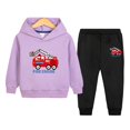 thumbnail image 2 of 7-8 Years Toddler Boys 2 Piece Outfit Set Fire Engine Graphic Hoodie and Pants, 2 of 5