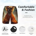 thumbnail image 3 of Yiaed Maple Leaf Meditating Chihuahua Print Mens Swim Trunks Bathing Suit Compression Liner Beach Swim Shorts Swimwear Quick Dry Zipper Pocket No-Chafing Board Short-X-Large, 3 of 6