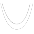 thumbnail image 1 of Collar Xtellar Multicapa Cadena De Oro Plata Joyería Mujer Color Plateado, 1 of 4