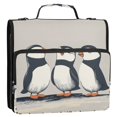 thumbnail image 5 of FORMRS Zipper Binder with Shoulder Strap 2-inch Ring 500 Sheet Capacity File Bag, Cute Puffin, 5 of 5