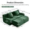 thumbnail image 2 of Boneless Cloud Couch Modular Sectional Sofa, 82.7" U Shaped Couch 2 Seater Comfy Teddy Loveseat Sofa, Deep Seat Sectional Couches for Living Room, Small Couches with Ottoman, No Assembly, Green, 2 of 11
